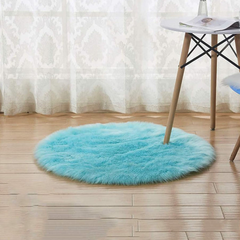 Super Soft Plush Round Rug Mat Fluffy Salon Thick Pile Carpets