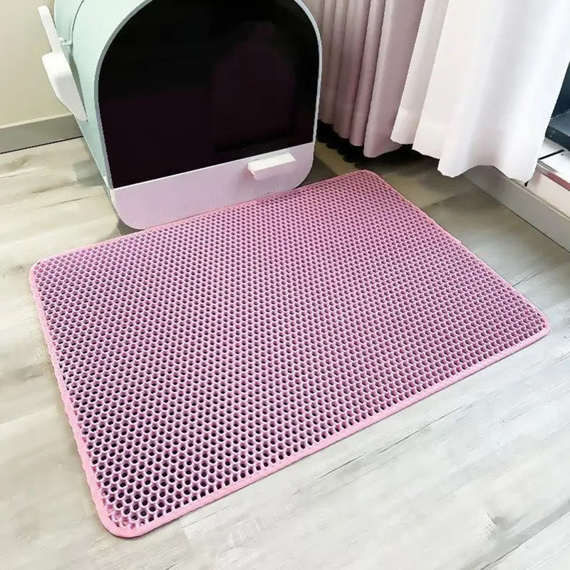 Double Layer Waterproof Cat Litter Mat Non-slip Washable Cat Sand Mat