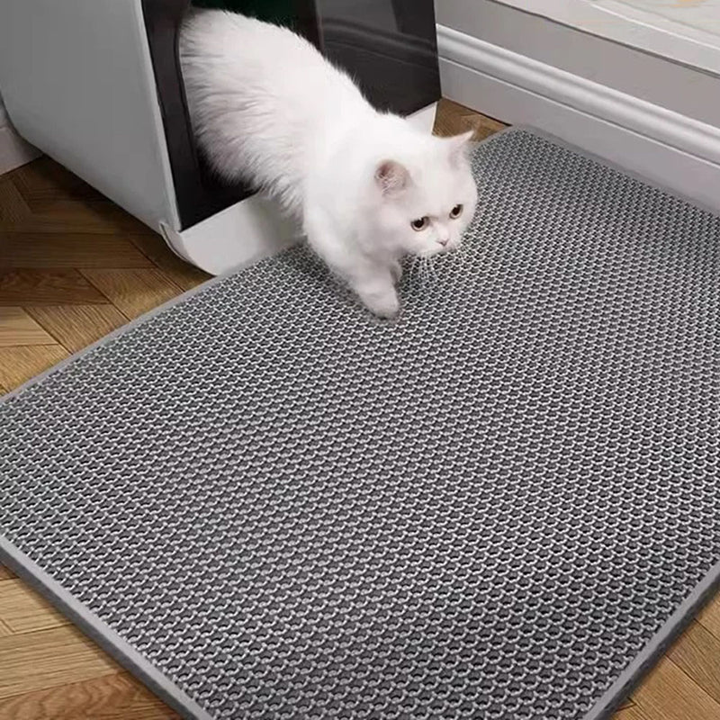 Double Layer Waterproof Cat Litter Mat Non-slip Washable Cat Sand Mat