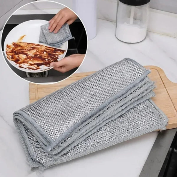 Double-layer Steel Wire Cloth Cleaning Cloths