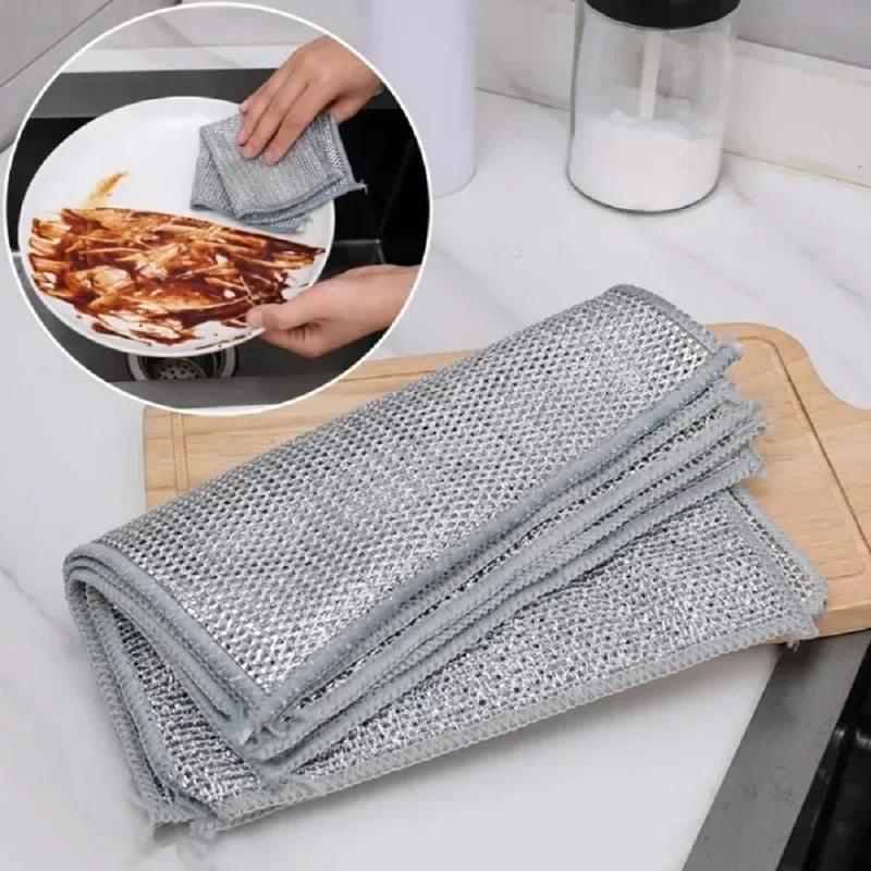 Double-layer Steel Wire Cloth Cleaning Cloths