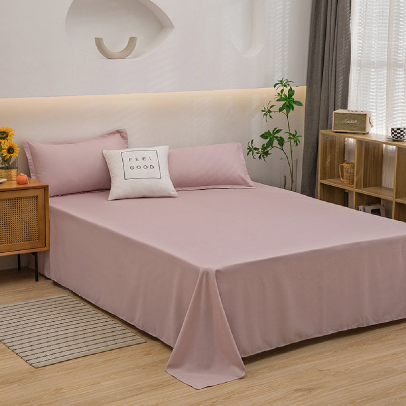 Soft Solid Color Bed Sheet for Double Bed