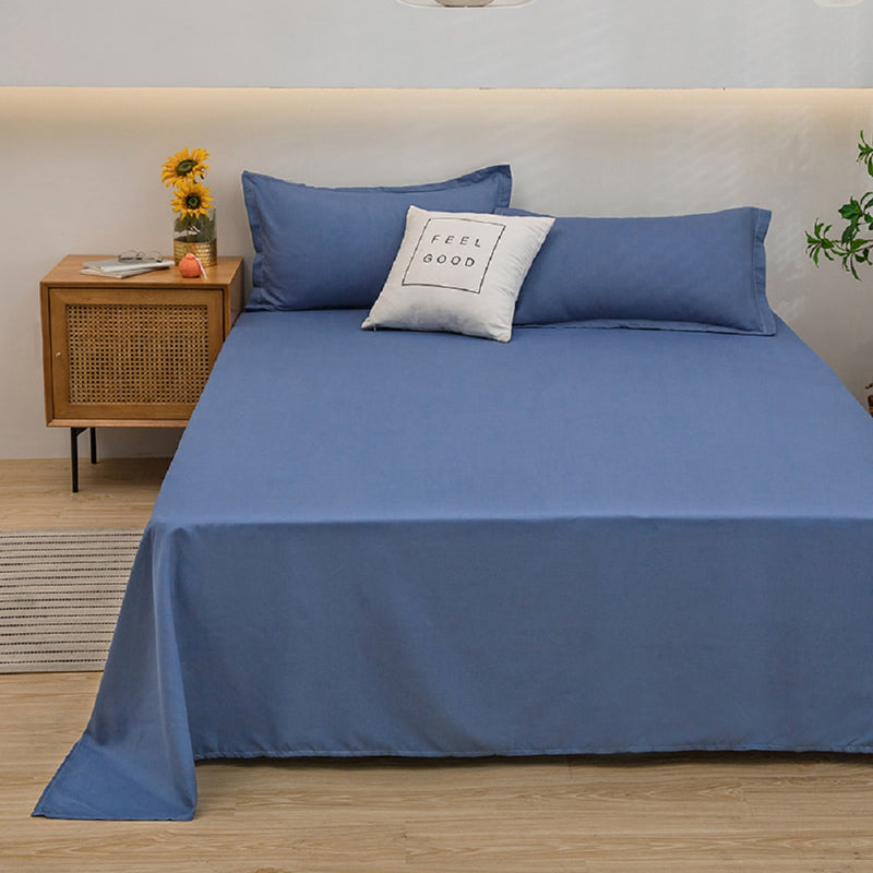 Soft Solid Color Bed Sheet for Double Bed