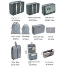 Travel Organizer Storage Bags Suitcase Packing Cubes Set