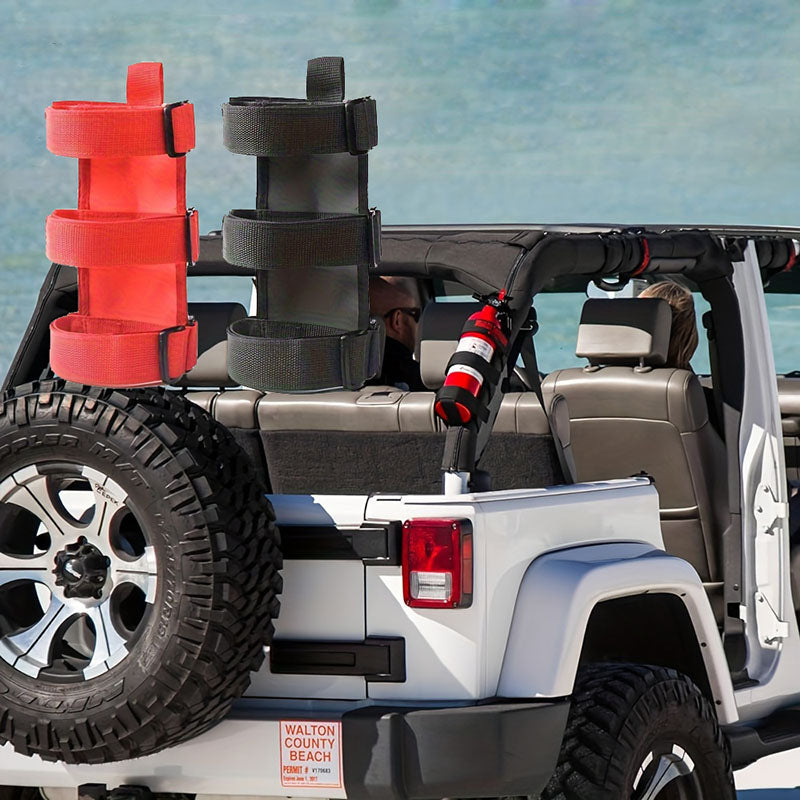 Adjustable Fire Extinguisher Mount Strap for Jeep Wrangler TJ JK JL 1997-2018