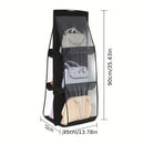 6-Pocket Foldable Hanging Organizer for Handbags