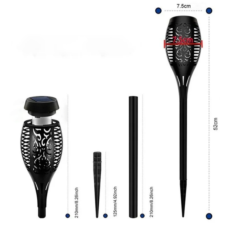 12LED Solar Flame Torch Light