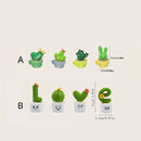 4pcs Resin Succulent Cactus Mini Green Plant Car Crafts