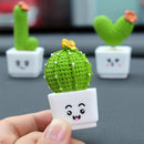 4pcs Resin Succulent Cactus Mini Green Plant Car Crafts