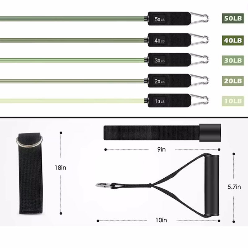 5-Piece Fitness Resistance Band Set