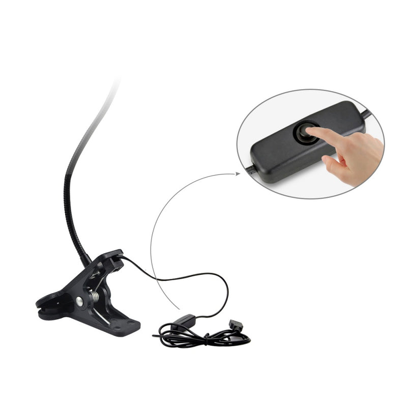 Flexible USB Power Reading Book Light With Holder Clip
