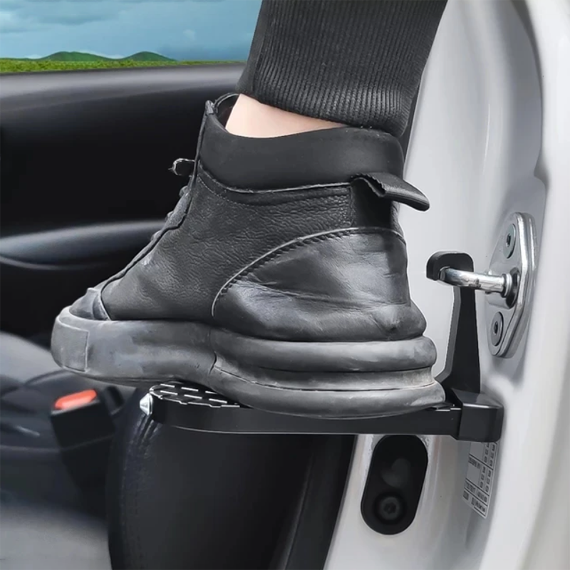 Foldable Car Roof Rack Step Universal Latch Hook Auxiliary Foot Pedal