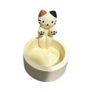 Durable High Tempe Cartoon Cute Kitten Candlestick Aromatherapy Candle Holder