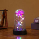 LED Enchanted Galaxy Rose with Fairy Lights in Dome