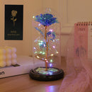 LED Enchanted Galaxy Rose with Fairy Lights in Dome