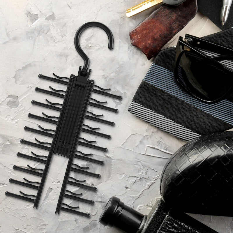 360 Degree Rotating Household Adjustable Tie Storage Rack