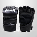 Half Finger Leather Cushion Boxing Training Gloves