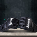 Half Finger Leather Cushion Boxing Training Gloves