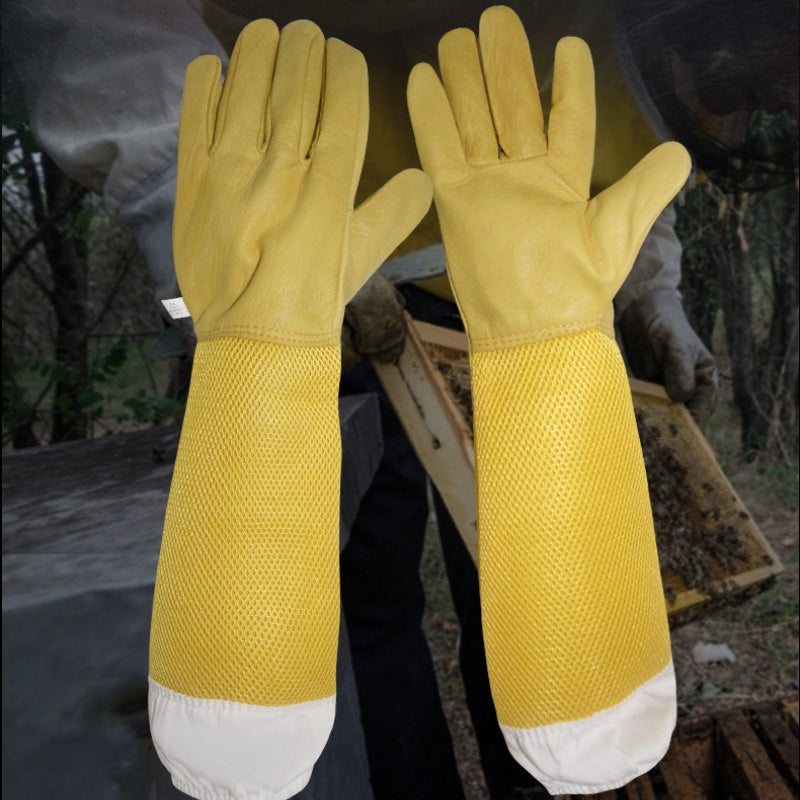 Anti-Bee Apiculture Gloves with Ventilated Sleeves