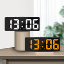 Acrylic/Mirror Voice Control Snooze Electronic LED Digital Alarm Clock - Powered By Battery