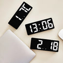 Acrylic/Mirror Voice Control Snooze Electronic LED Digital Alarm Clock - Powered By Battery