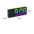 Acrylic/Mirror Voice Control Snooze Electronic LED Digital Alarm Clock - Powered By Battery