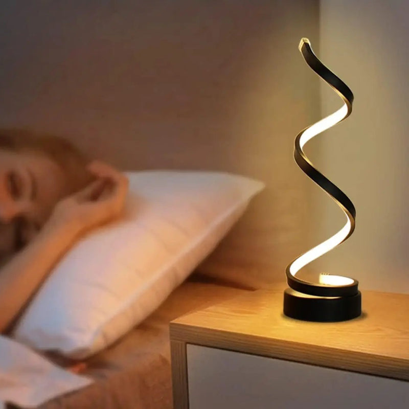 Modern Spiral Dimmable LED Table Lamp