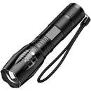 2pcs Bright LED Flashlight Rechargeable Torch Camping Zoom Light
