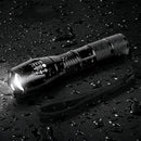 2pcs Bright LED Flashlight Rechargeable Torch Camping Zoom Light