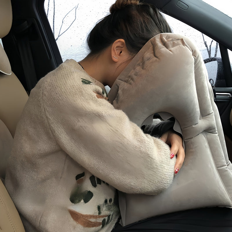 Portable Chin Support Inflatable Travel Neck Pillow Office Nap Rest Support Pillow