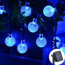 LED Solar Crystal Globe String Lights