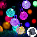 LED Solar Crystal Globe String Lights