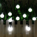 LED Solar Crystal Globe String Lights