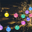 LED Solar Crystal Globe String Lights