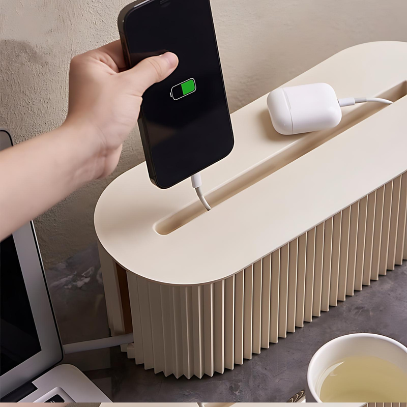 Nordic Plug Board Storage Box Cable Wire Organizer Case