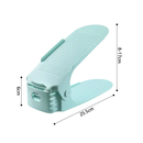 7 Pcs Double-Layer Integrated Adjustable Plastic Shoe Rack