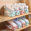 7 Pcs Double-Layer Integrated Adjustable Plastic Shoe Rack