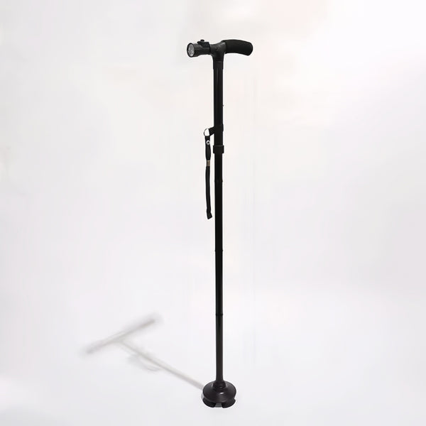 Foldable Walking Stick Cane Fixed LED Light Aid