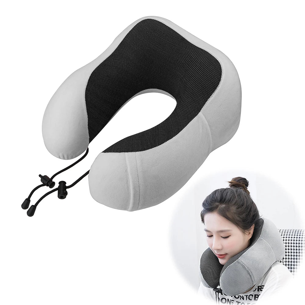 Soft Travel Pillow U Shaped Travel Memory Foam Neck Cushion