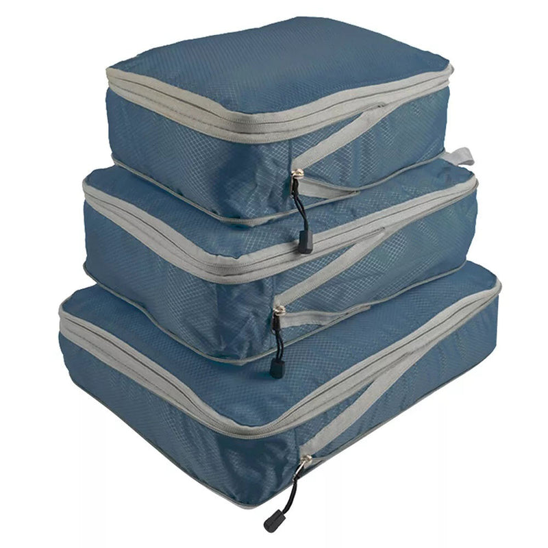 3Pcs Compressible Travel Storage Bag Suitcase Packing Cubes