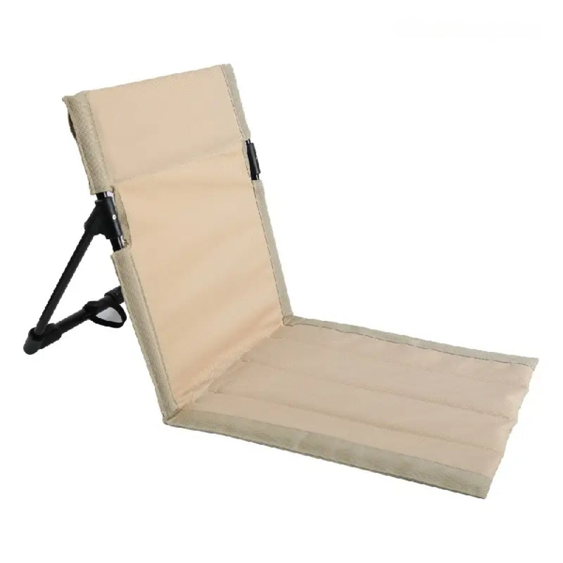 Foldable Camping Chair Outdoor Garden Park Single Lazy Chair Backrest Cushion