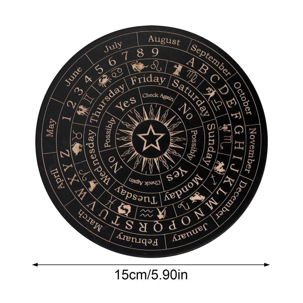 Wooden Moon and Star Pendulum Board for Metaphysical Healing and Divination
