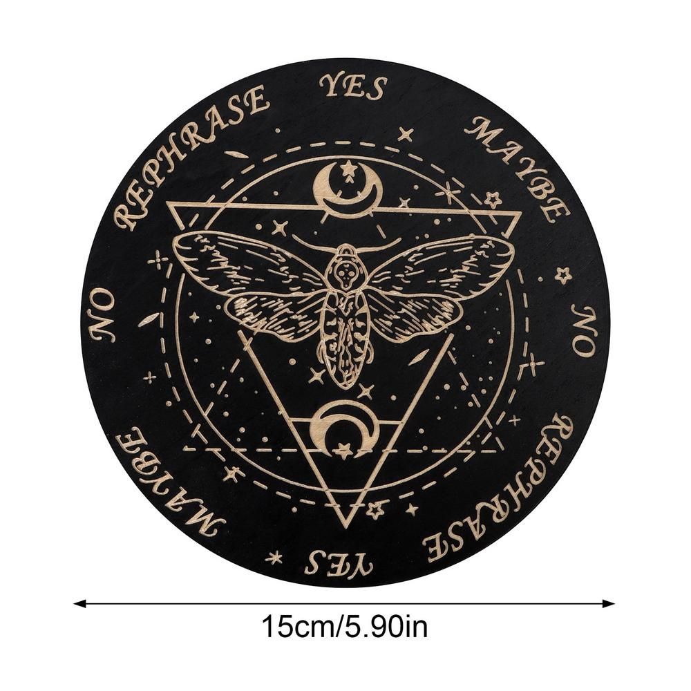 Wooden Moon and Star Pendulum Board for Metaphysical Healing and Divination