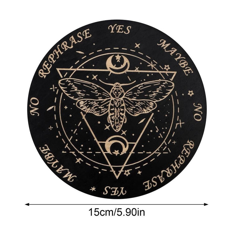 Wooden Moon and Star Pendulum Board for Metaphysical Healing and Divination