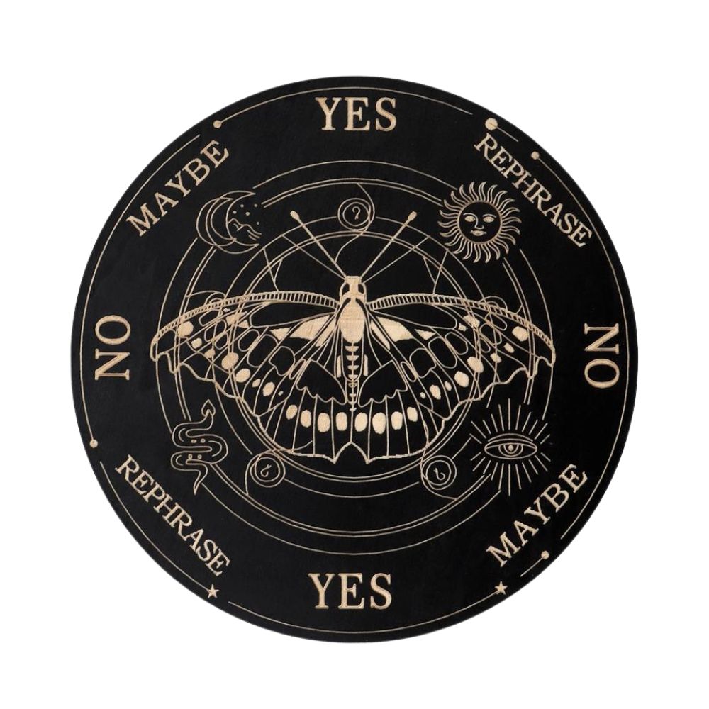 Wooden Moon and Star Pendulum Board for Metaphysical Healing and Divination