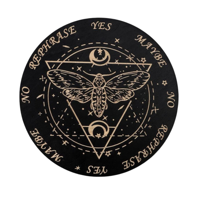 Wooden Moon and Star Pendulum Board for Metaphysical Healing and Divination
