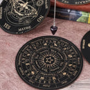 Wooden Moon and Star Pendulum Board for Metaphysical Healing and Divination
