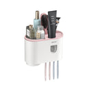 Smart Magnetic Inverted Toothbrush Holder with Automatic Toothpaste Squeezer