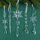 Acrylic Snowflake Simulation Ice Pendants Xmas Tree Hanging Ornament
