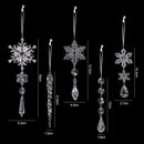 Acrylic Snowflake Simulation Ice Pendants Xmas Tree Hanging Ornament